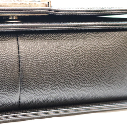 CHANEL Caviar Boy Chanel 25 Medium Chain Shoulder Bag
