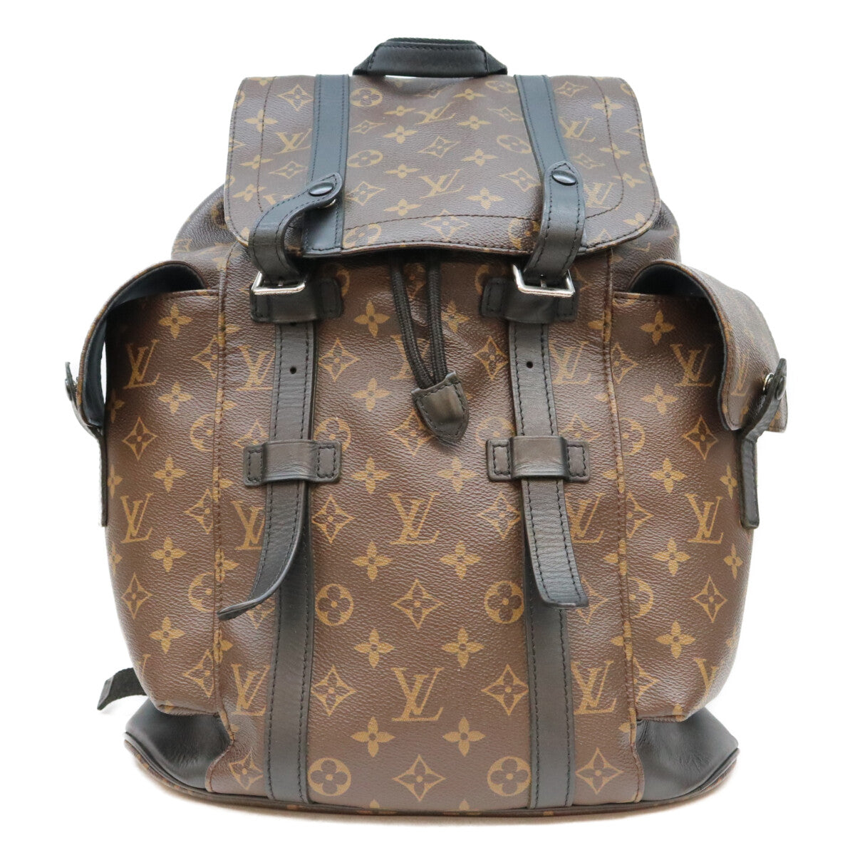 LOUIS VUITTON Monogram Macassar Christopher Backpack Brown