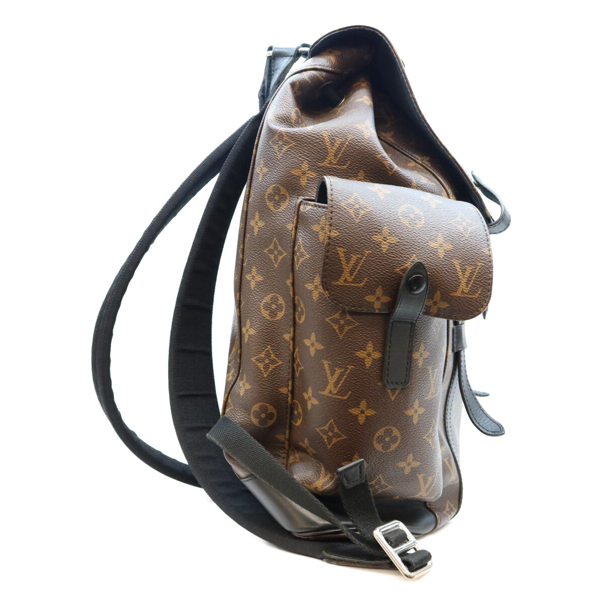 LOUIS VUITTON Monogram Macassar Christopher Backpack Brown