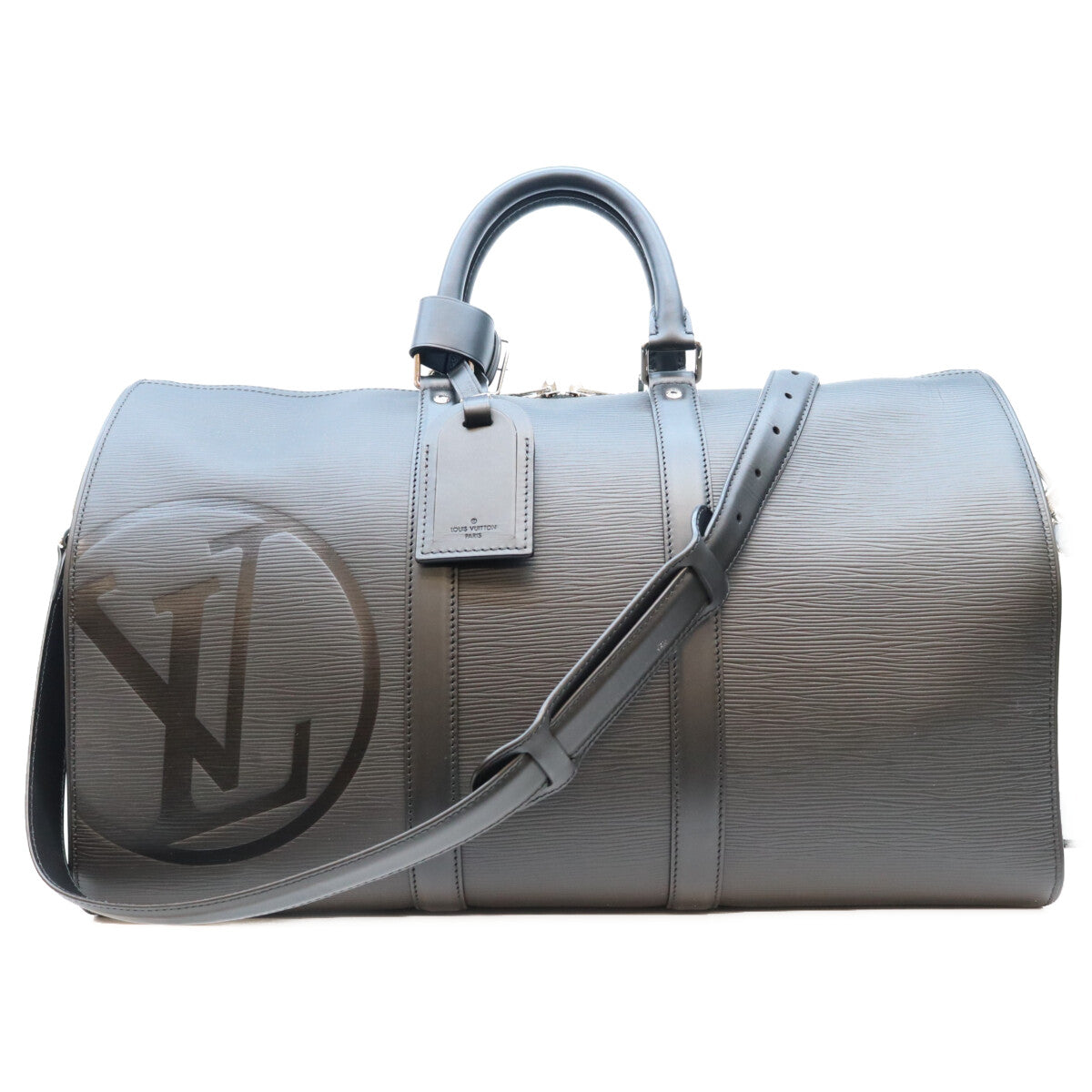 LOUIS VUITTON Epi Keepall Bandouliere 45 Duffle Bag Black