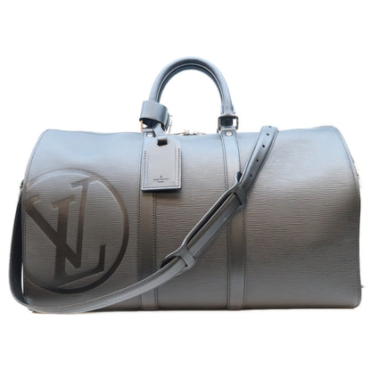 LOUIS VUITTON Epi Keepall Bandouliere 45 Duffle Bag Black
