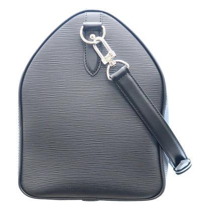LOUIS VUITTON Epi Keepall Bandouliere 45 Duffle Bag Black