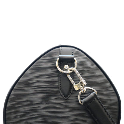LOUIS VUITTON Epi Keepall Bandouliere 45 Duffle Bag Black