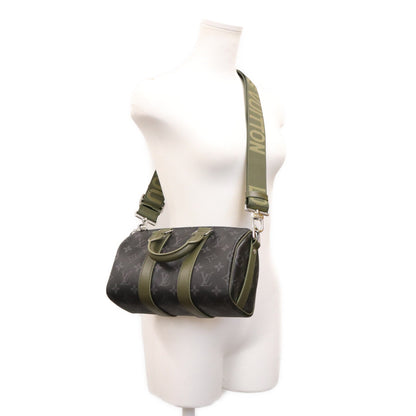 LOUIS VUITTON Monogram Eclipse Keepall Bandouliere Bag Khaki