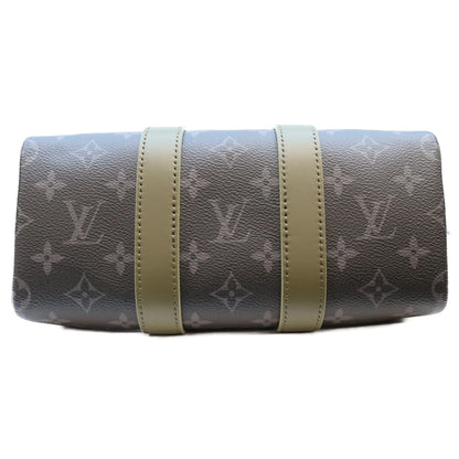 LOUIS VUITTON Monogram Eclipse Keepall Bandouliere Bag Khaki