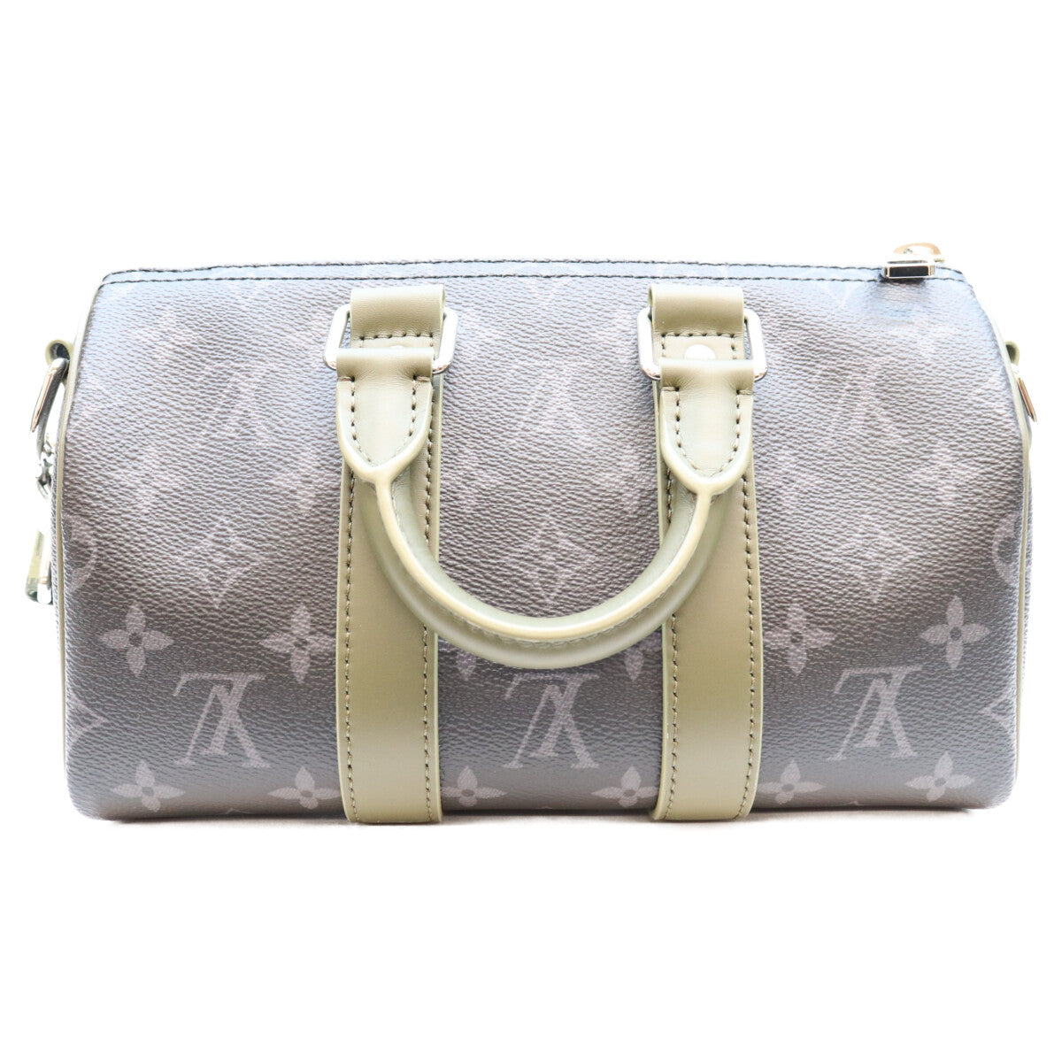 LOUIS VUITTON Monogram Eclipse Keepall Bandouliere Bag Khaki