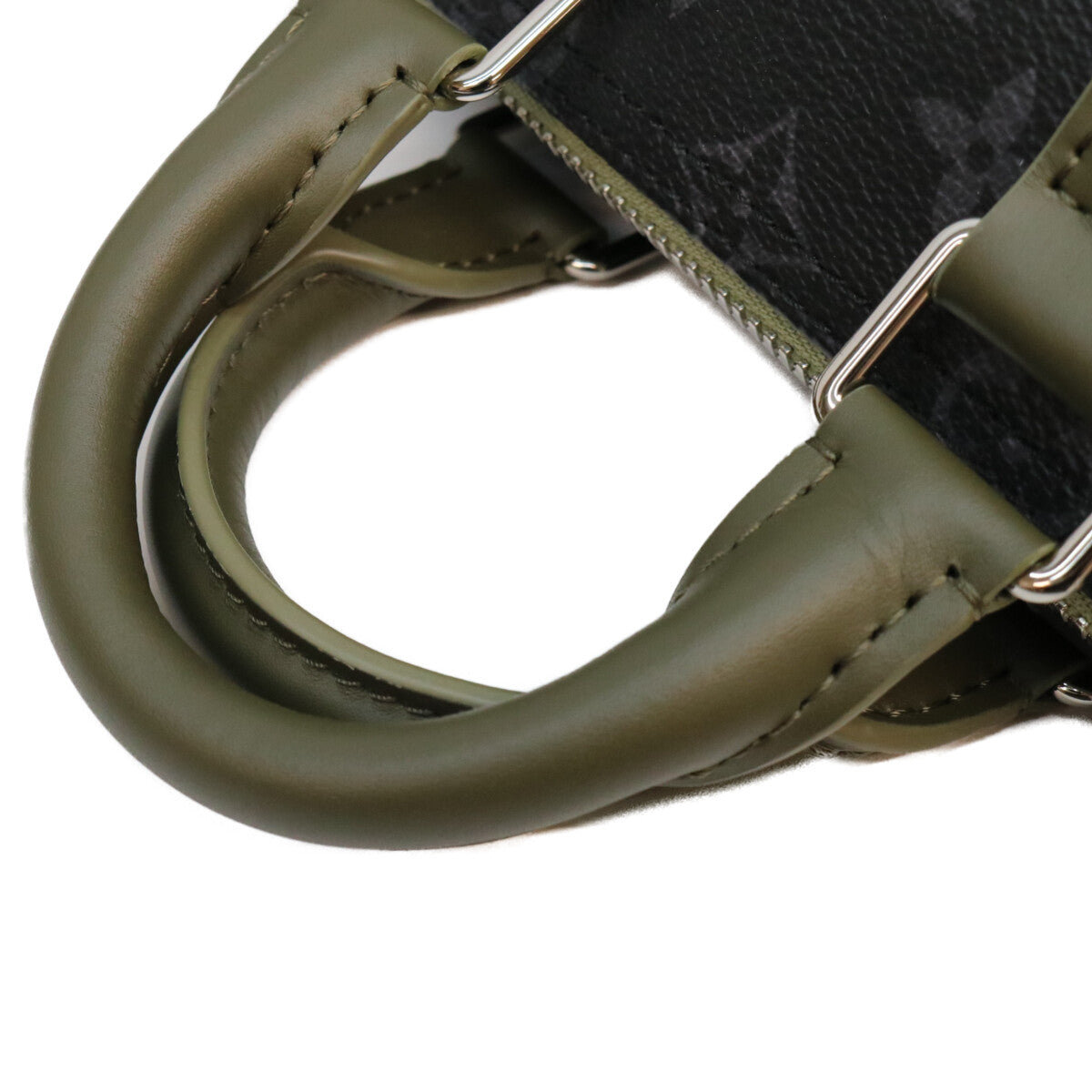 LOUIS VUITTON Monogram Eclipse Keepall Bandouliere Bag Khaki