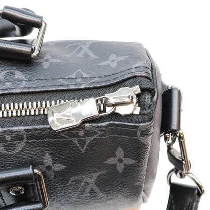 LOUIS VUITTON Monogram Eclipse Keepall 25 Duffle Bag Black