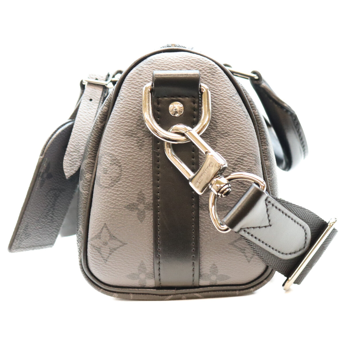 LOUIS VUITTON Monogram Eclipse Keepall 25 Duffle Bag Black