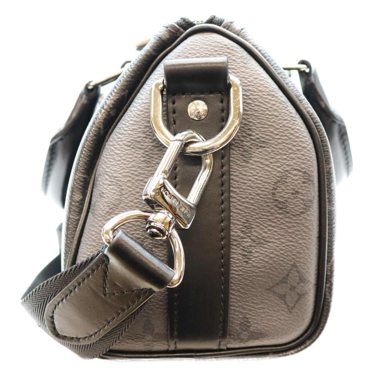 LOUIS VUITTON Monogram Eclipse Keepall 25 Duffle Bag Black