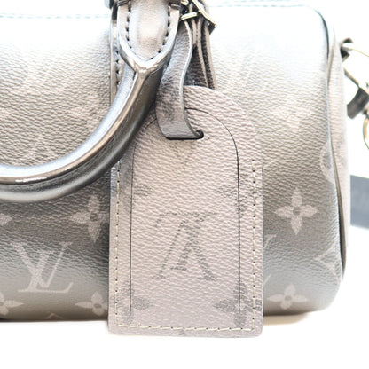 LOUIS VUITTON Monogram Eclipse Keepall 25 Duffle Bag Black