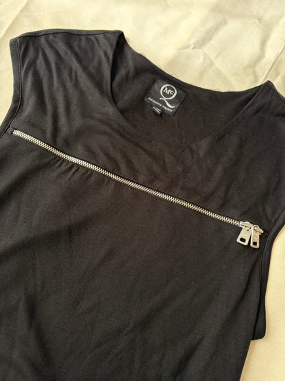 McQ Alexander McQueen SS12 Lyocell Drape Dress Black Size M