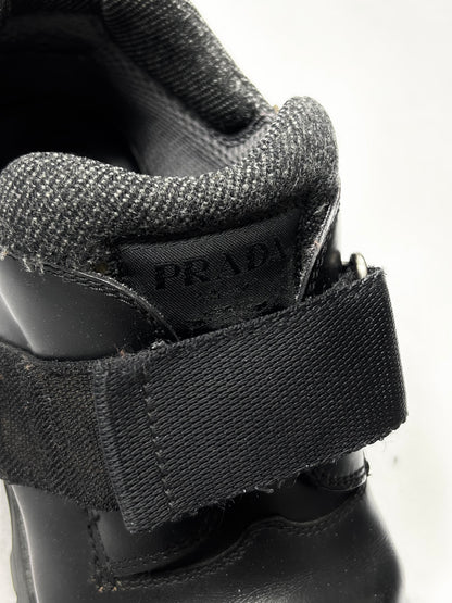 Prada velcro leather tech shoes (F/W 1999) Black Size 9