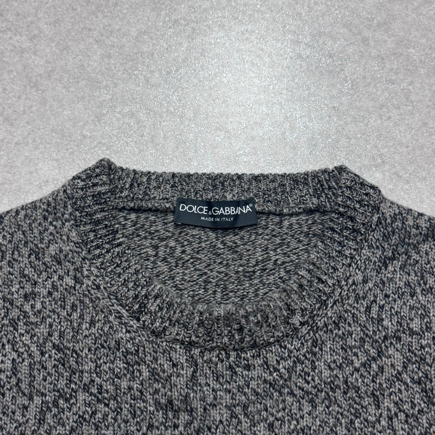 Dolce & Gabbana Gray Wool Knit Shirt Size M
