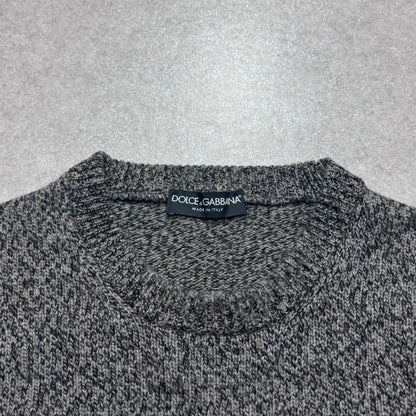 Dolce & Gabbana Gray Wool Knit Shirt Size M
