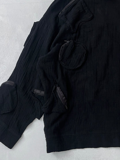 Vintage IKUMI Gimmick Zip Hoodie Black Size XL