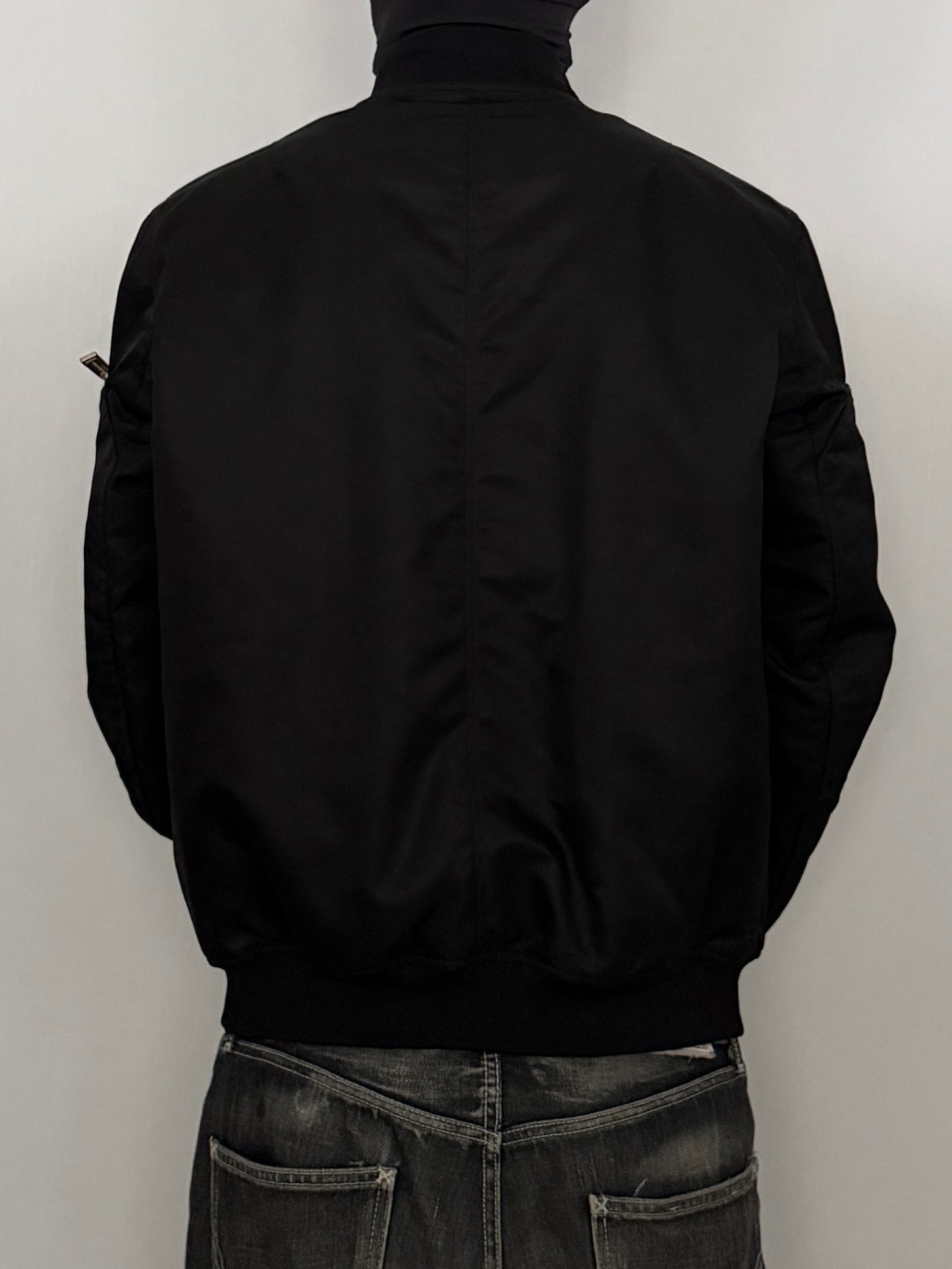 Dsquared2 Black Nylon Gimmick Zip Jacket Size 50