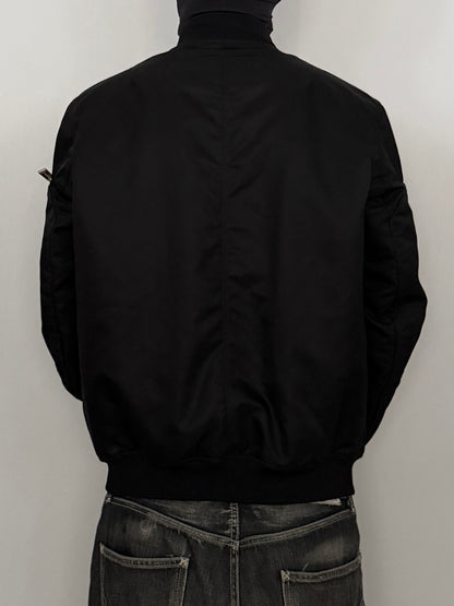 Dsquared2 Black Nylon Gimmick Zip Jacket Size 50