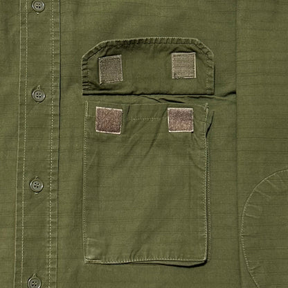 LEVIS 1990s Velcro Pocket Long Sleeve Shirt Olive Size L