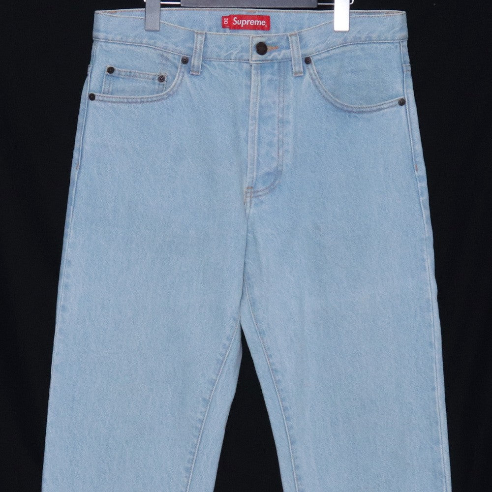 SUPREME 22AW Washed Regular Jeans Light Indigo Size 30