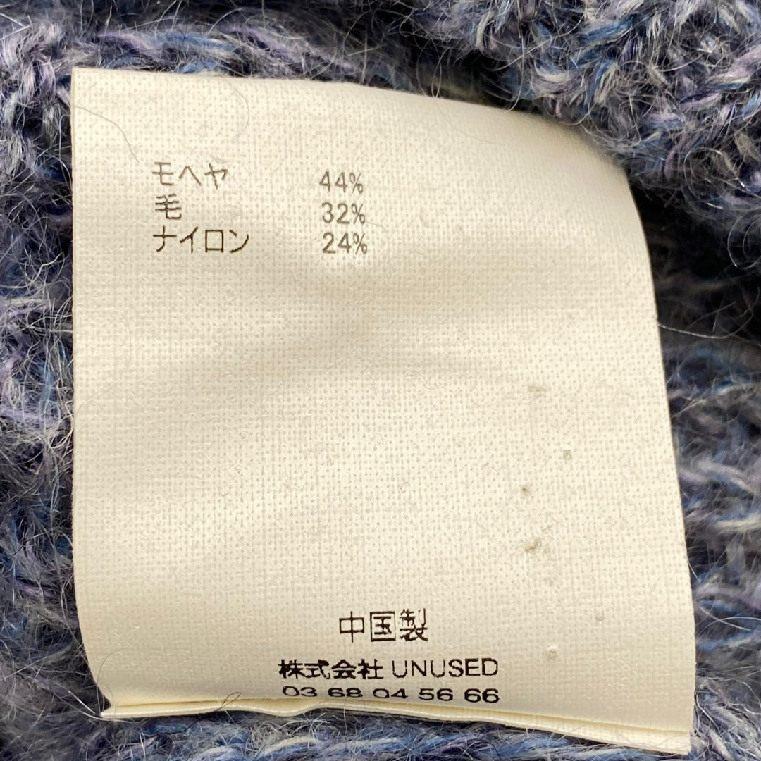 UNUSED 21AW Mix Cardigan Blue Size 3