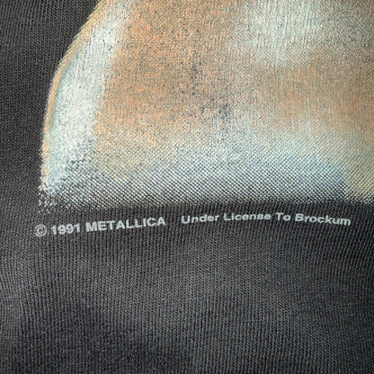 Metallica 90s Enter Sandman Off to Never Land Tour '91-'92 T-Shirt Size L