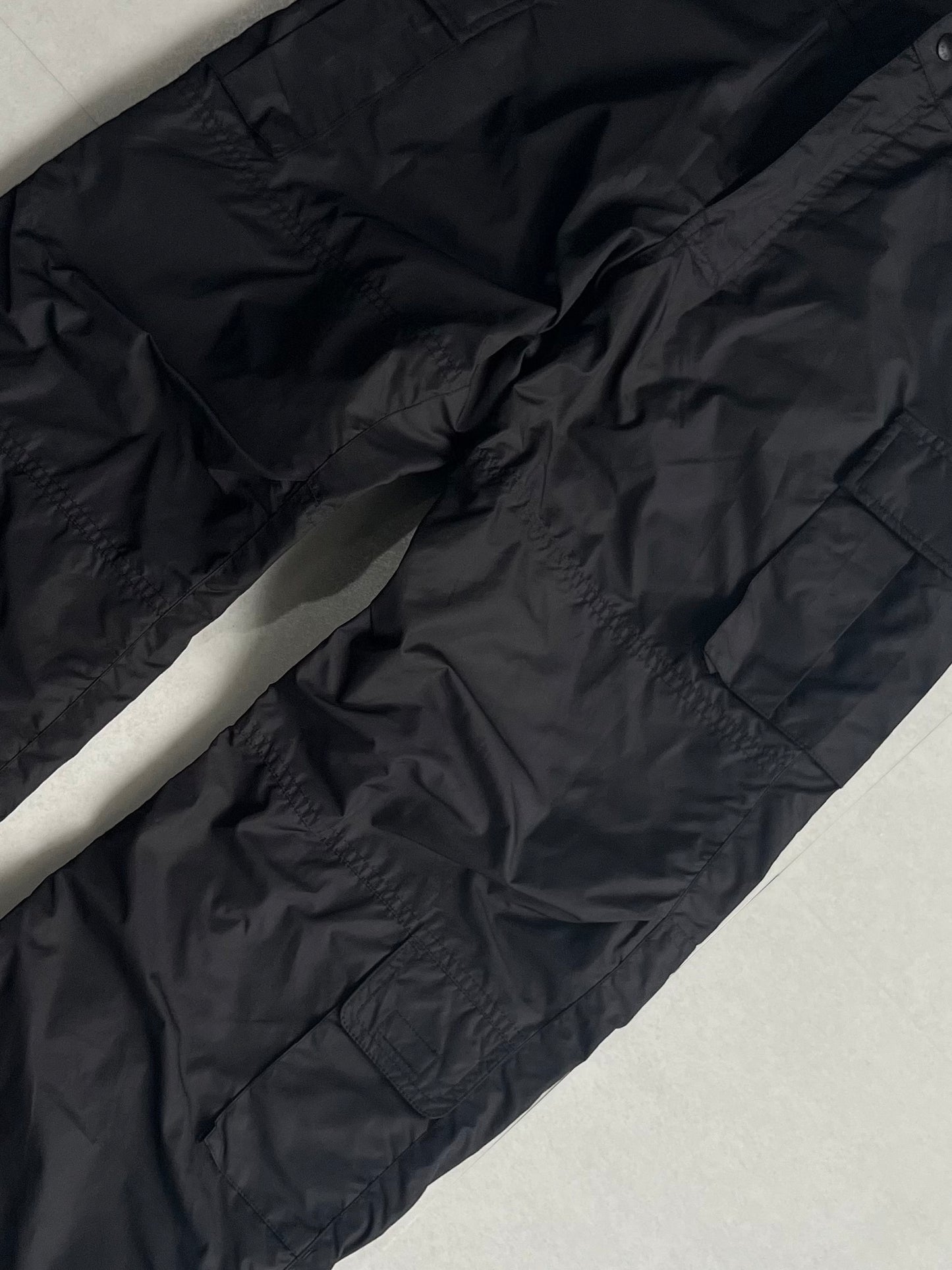 PPFM Black Nylon Cargo Pants