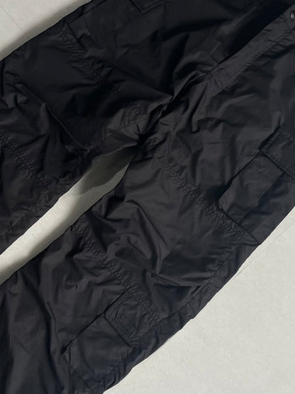 PPFM Black Nylon Cargo Pants