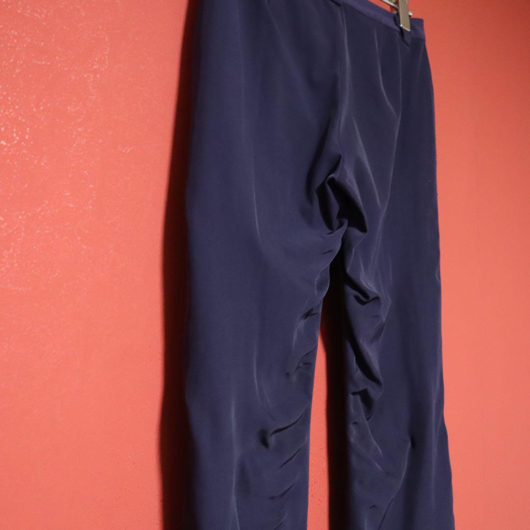 Issey Miyake Purple Nylon Stretch Crinkled Flare Size 2