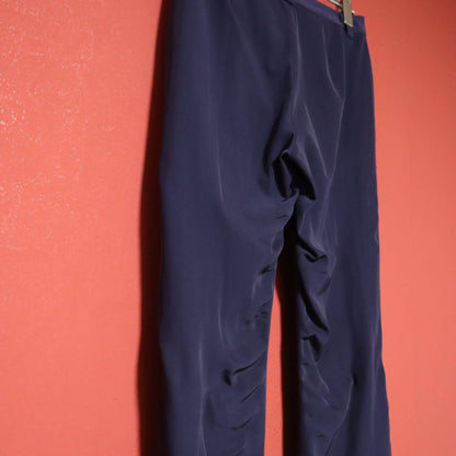 Issey Miyake Purple Nylon Stretch Crinkled Flare Size 2