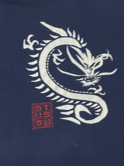 OLD STUSSY 90s Dragon Short Sleeve T-Shirt Navy Size M