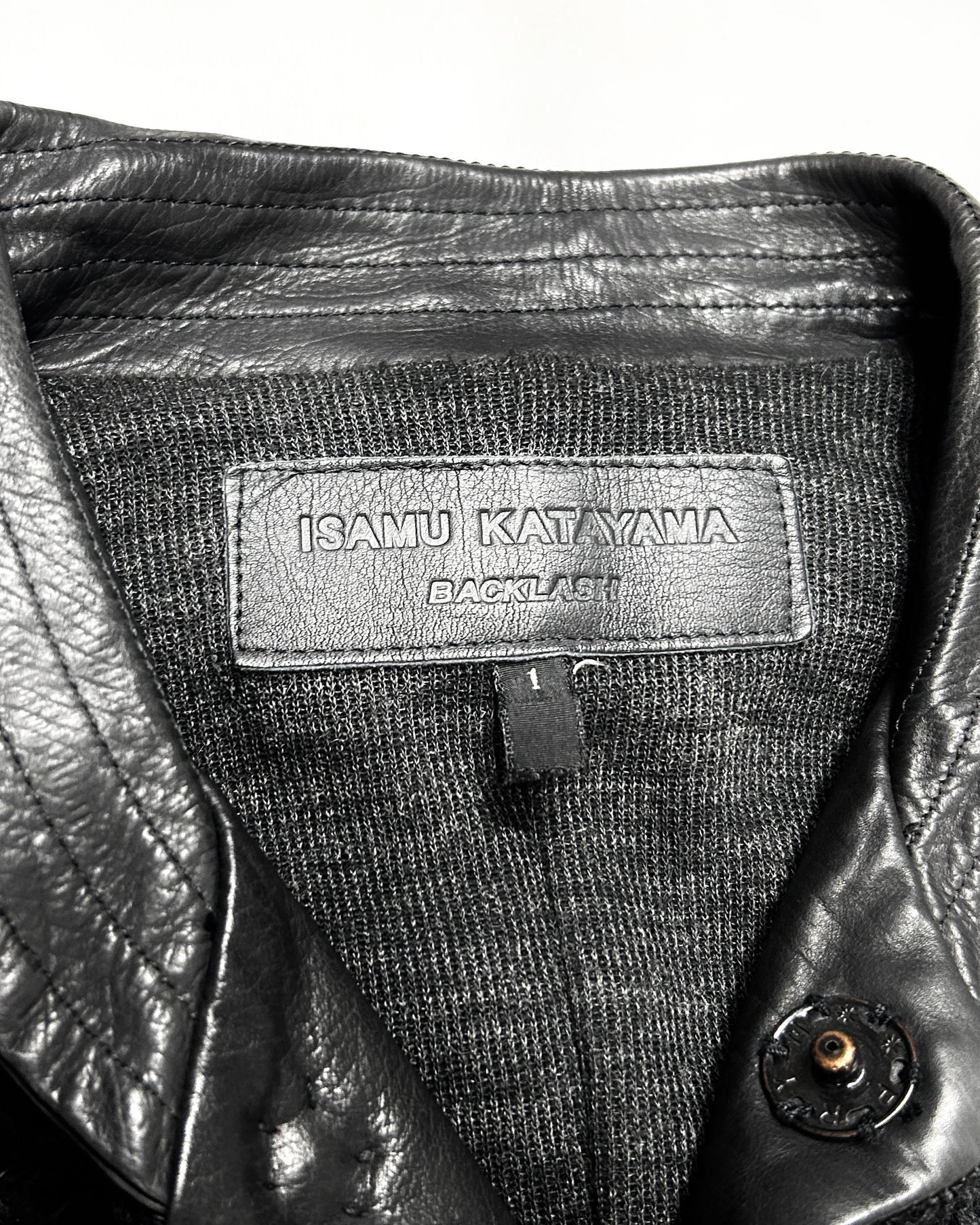 Isamu Katayama Backlash Black Tweed Fringe Jacket Size 1