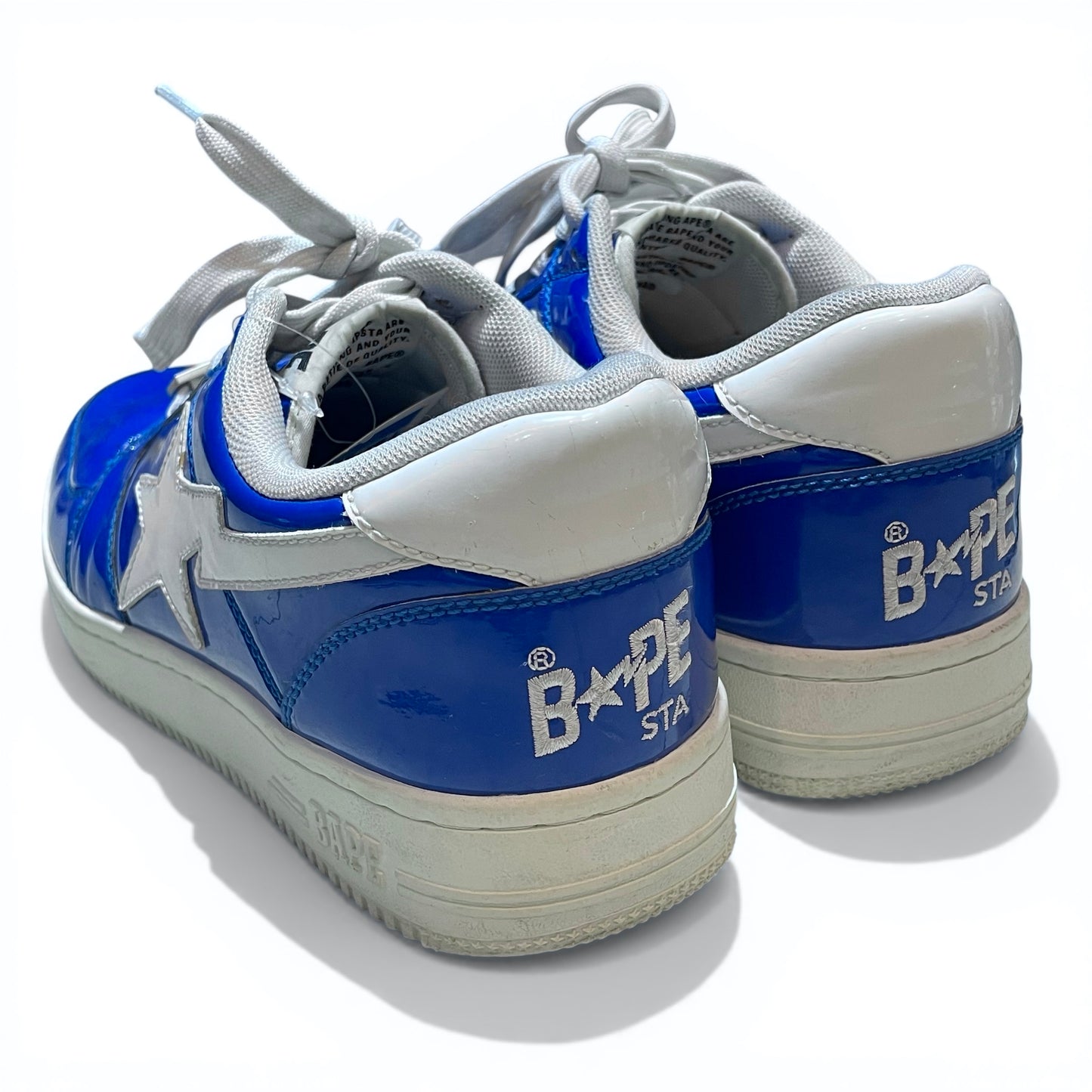 Japanese Brand BAPESTA Blue Patent Sneakers Size 8.5