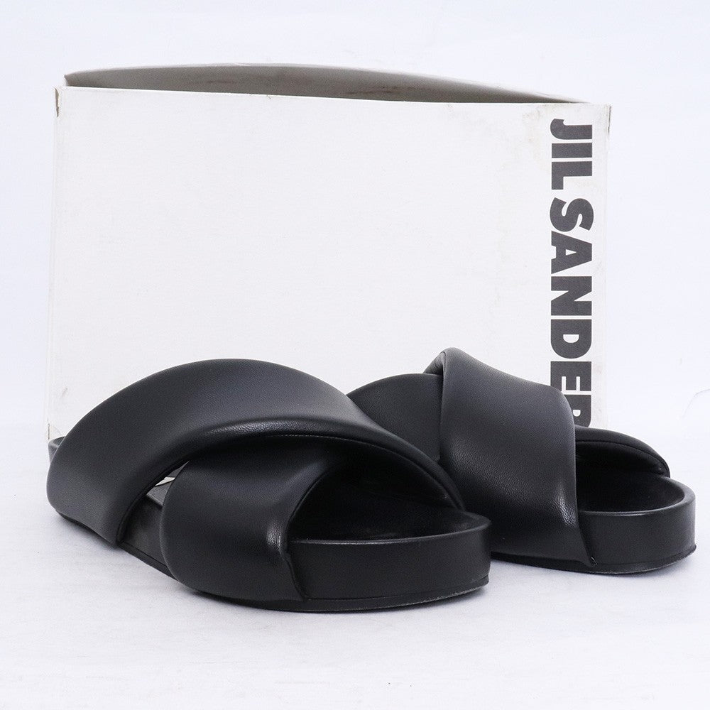 JIL SANDER Crossover Padded Strap Sandals Black Size EU 42