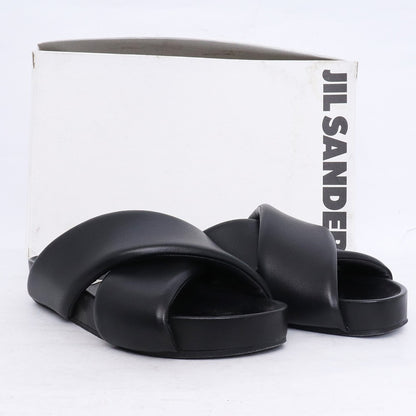 JIL SANDER Crossover Padded Strap Sandals Black Size EU 42