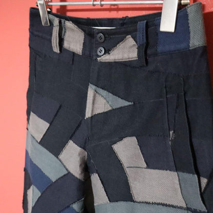 ISSEY MIYAKE 00s Reconstructed Patchwork Pants Black Size 1