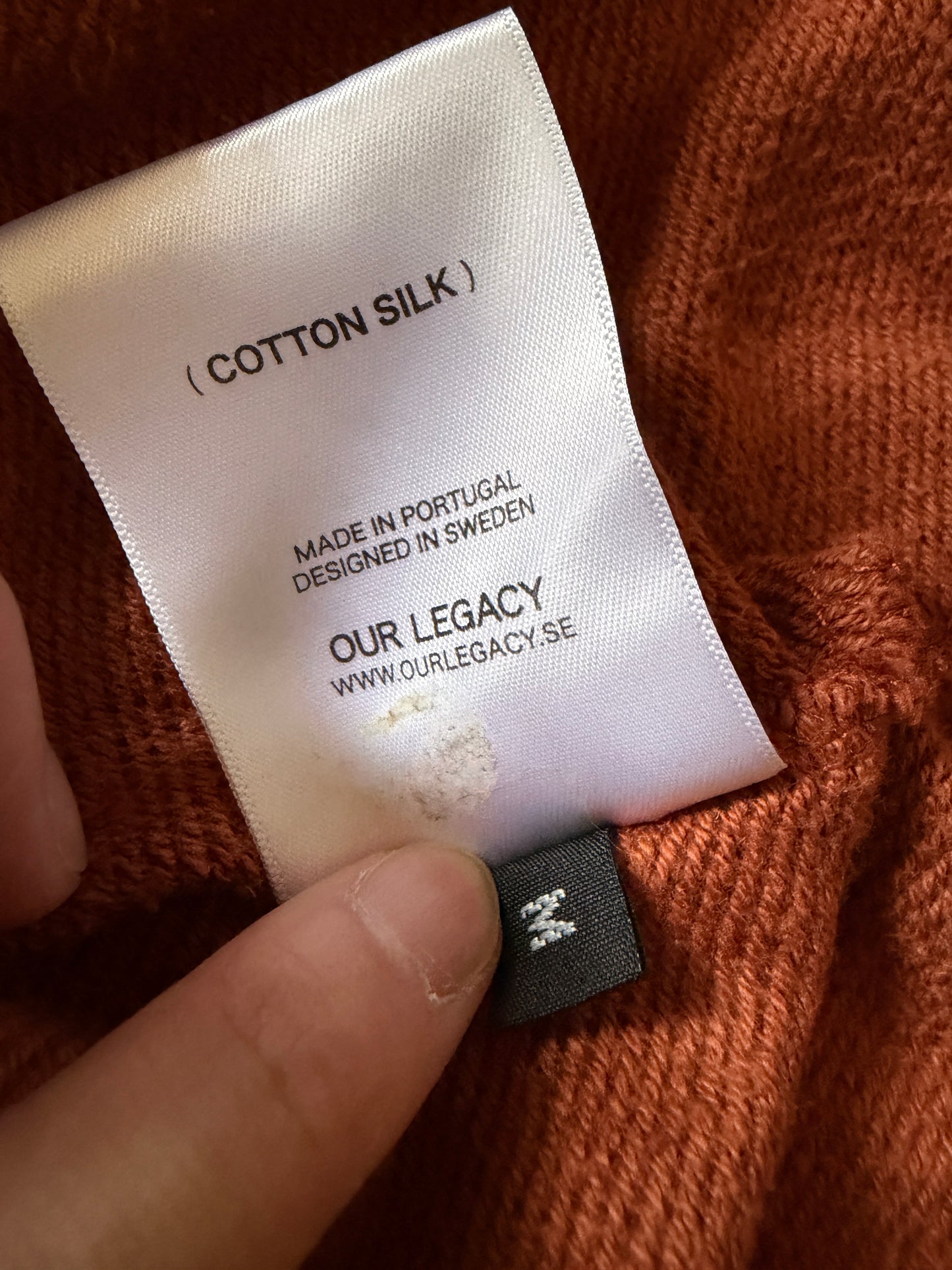 OUR LEGACY 2020s Cotton Silk Raglan Sweat Oversized Size M