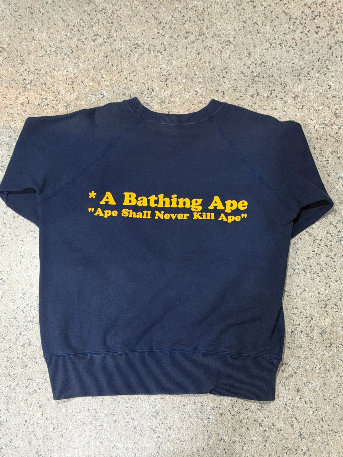 Bape Alife Logo Raglan Sweatshirt Navy Size L