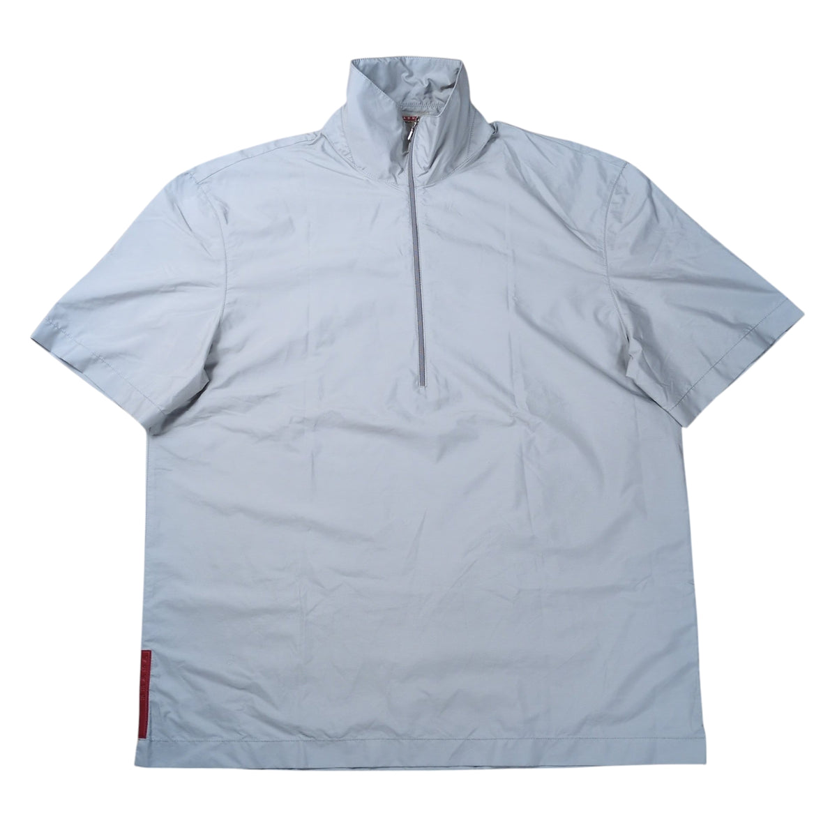 PRADA SPORT 1990s Half Zip High Neck Nylon Shirt Gray Size S