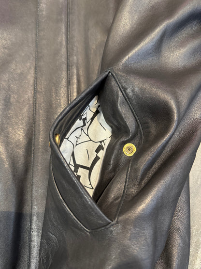 PHENOMENON Black Sheep Leather Long Sleeve Shirt Size M