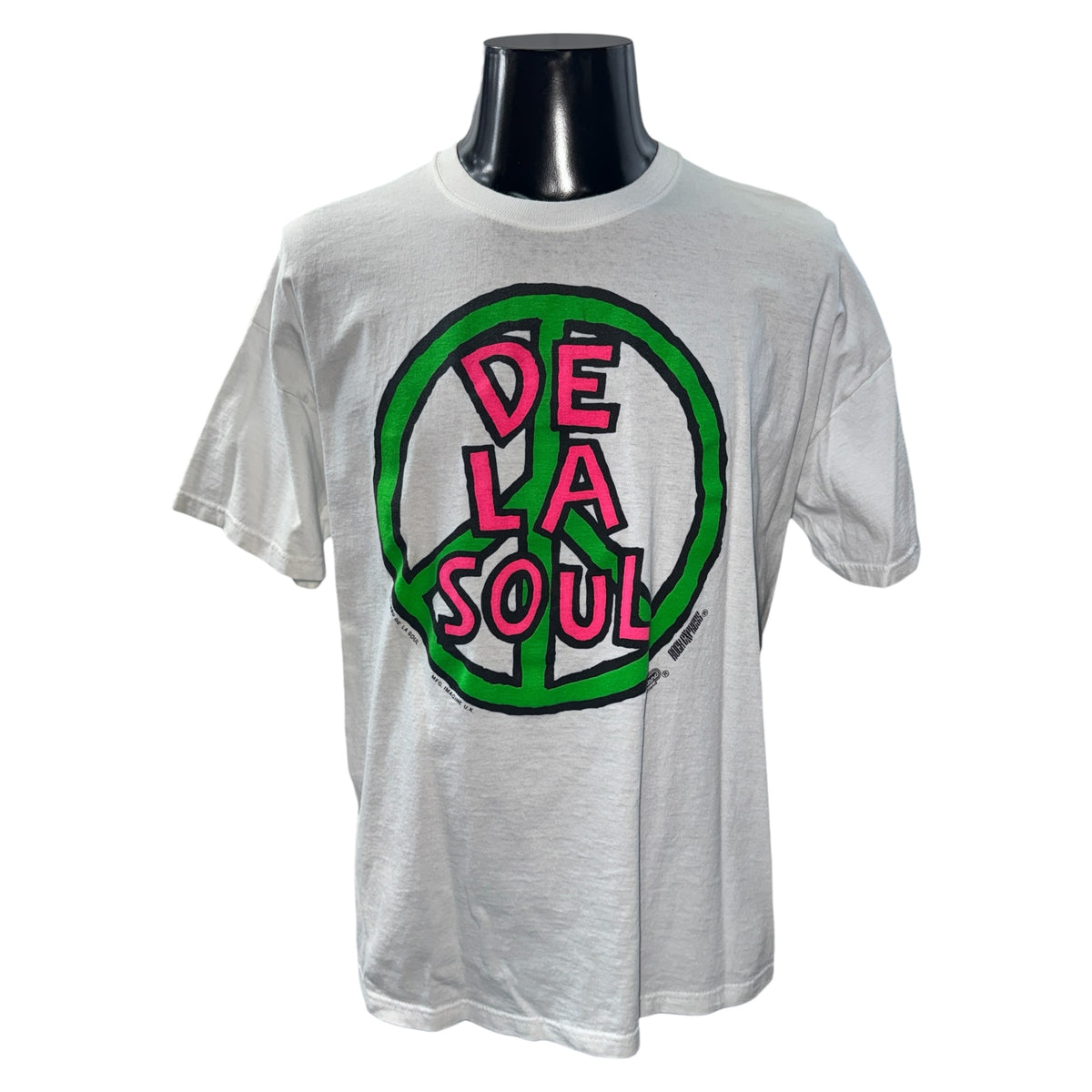 DE LA SOUL Y2K "PEACE" Graphic Vintage T-Shirt Size XL