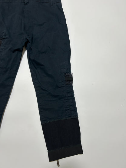 DIRK BIKKEMBERGS 90s Cropped Pants Dark Navy Size 42