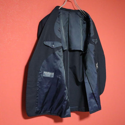 Burberrys 90s Wool Mohair Suit Jacket Blue