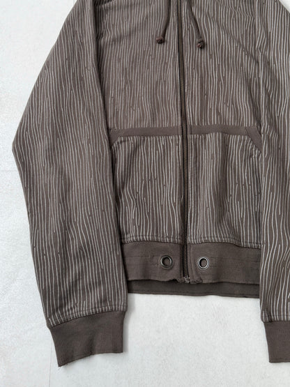 Armani Exchange Brown Big Hood Zip Hoodie Size L