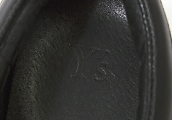 Y's Haircalf Shaggy Slip-Ons Black Gray Size 23.5CM