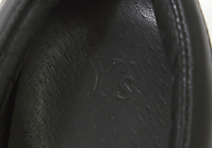 Y's Haircalf Shaggy Slip-Ons Black Gray Size 23.5CM