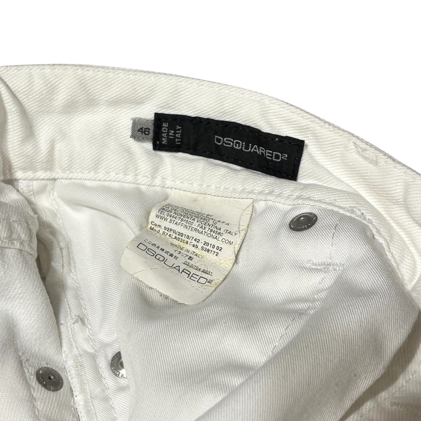 Dsquared2 White Denim Jeans Size 46