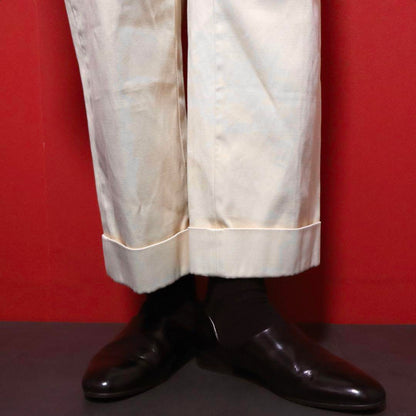 Jil Sander Beige Double Hem Cropped Chino Slacks Size 34