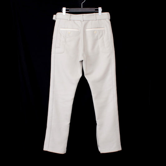 SACAI 20AW Wool Melton Biker Pants White Size 0