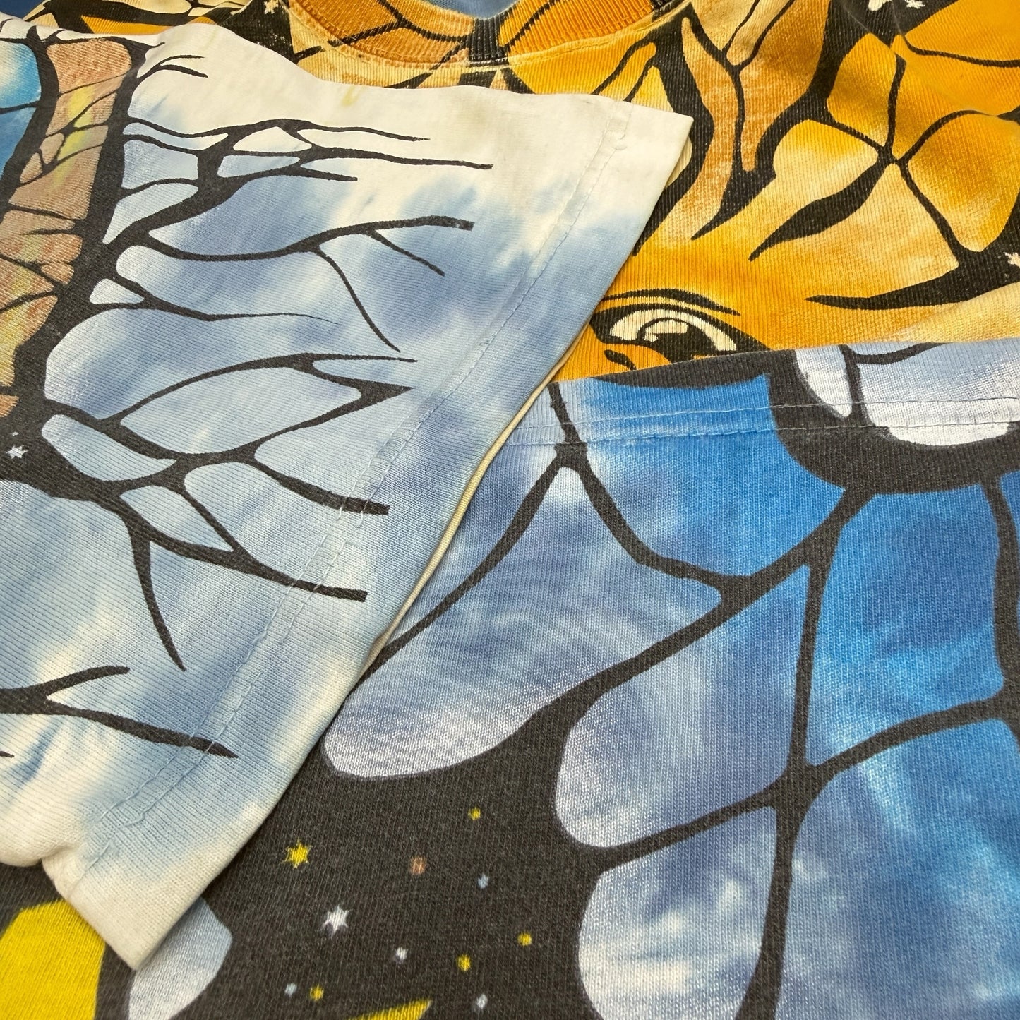 LIQUID BLUE 90s Pinkerton Sun Moon Print T-Shirt Size L